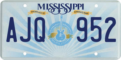 MS license plate AJQ952