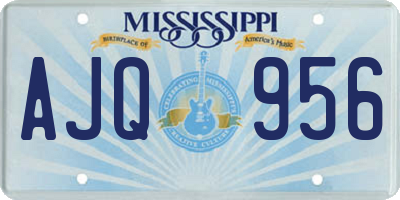 MS license plate AJQ956