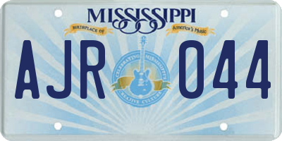MS license plate AJR044