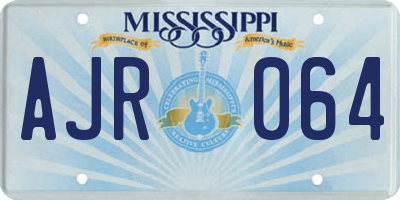 MS license plate AJR064