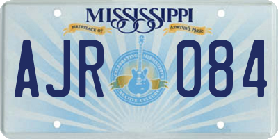 MS license plate AJR084
