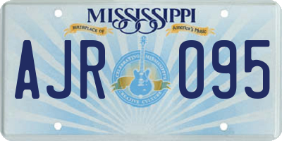 MS license plate AJR095