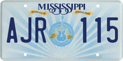 MS license plate AJR115