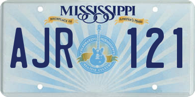 MS license plate AJR121