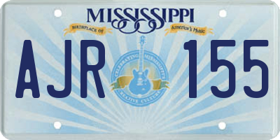MS license plate AJR155