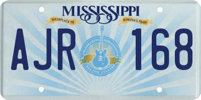 MS license plate AJR168