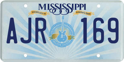 MS license plate AJR169