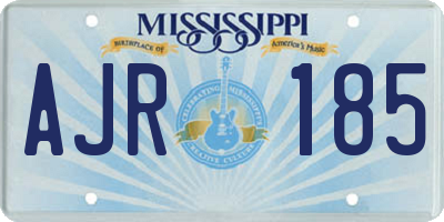 MS license plate AJR185