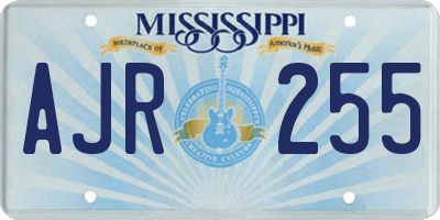 MS license plate AJR255