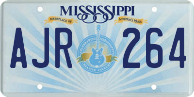 MS license plate AJR264