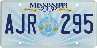 MS license plate AJR295