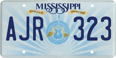 MS license plate AJR323