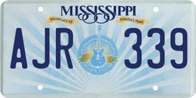 MS license plate AJR339