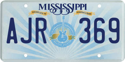 MS license plate AJR369