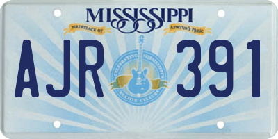 MS license plate AJR391