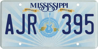 MS license plate AJR395