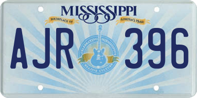 MS license plate AJR396
