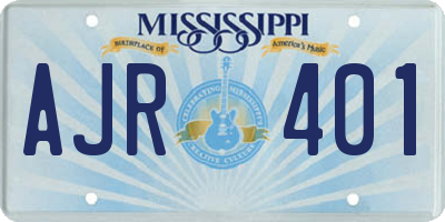 MS license plate AJR401
