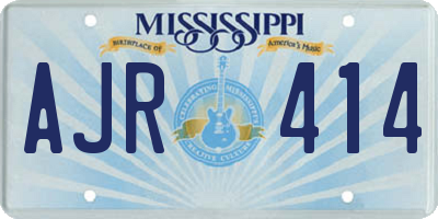 MS license plate AJR414