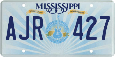 MS license plate AJR427
