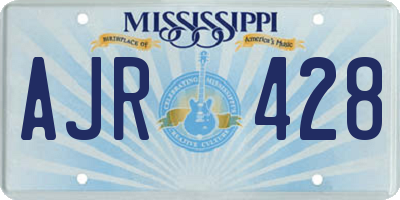 MS license plate AJR428