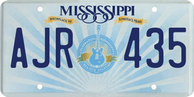 MS license plate AJR435
