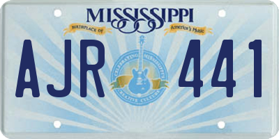 MS license plate AJR441