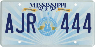 MS license plate AJR444