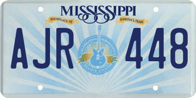 MS license plate AJR448