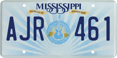 MS license plate AJR461