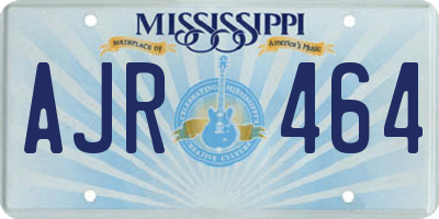 MS license plate AJR464