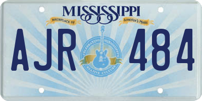 MS license plate AJR484