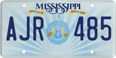 MS license plate AJR485