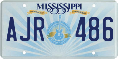 MS license plate AJR486