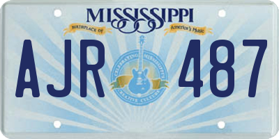 MS license plate AJR487