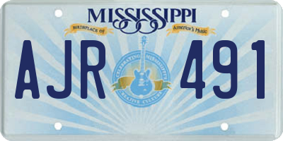 MS license plate AJR491