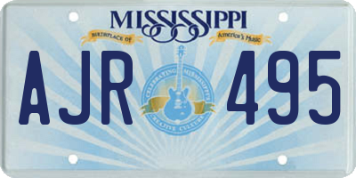 MS license plate AJR495