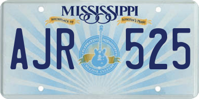 MS license plate AJR525
