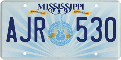 MS license plate AJR530
