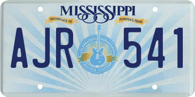 MS license plate AJR541