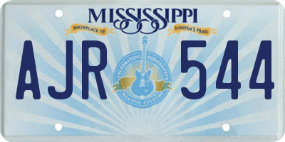 MS license plate AJR544