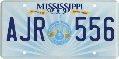 MS license plate AJR556