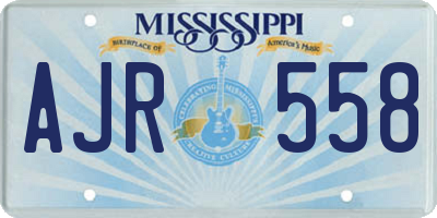 MS license plate AJR558