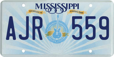 MS license plate AJR559