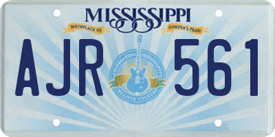 MS license plate AJR561