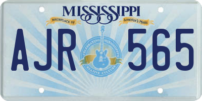 MS license plate AJR565