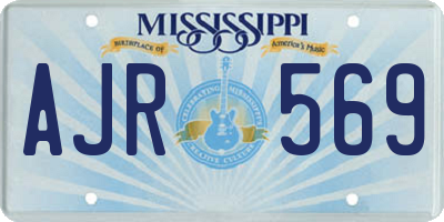 MS license plate AJR569