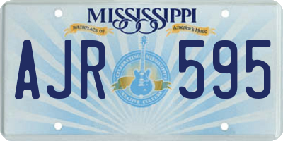 MS license plate AJR595