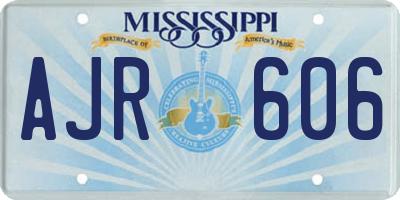 MS license plate AJR606