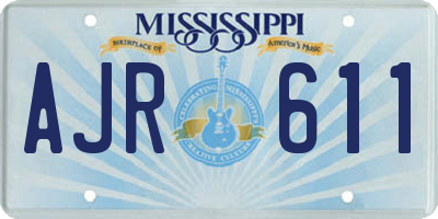 MS license plate AJR611